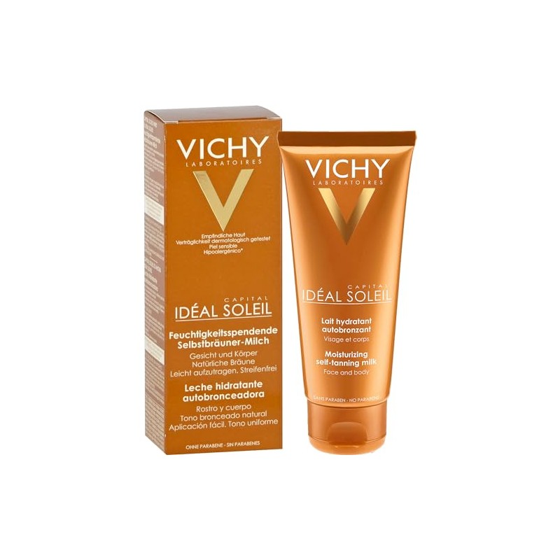 Vichy Ideal Soleil Self-Tanning Milk for Face and Body, Self