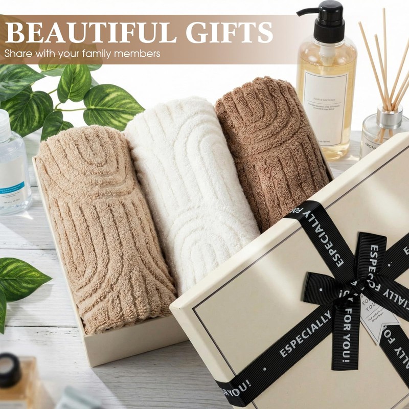 Tegeme 3 Pcs Decorative Hand Towel for Bath Boho Arch