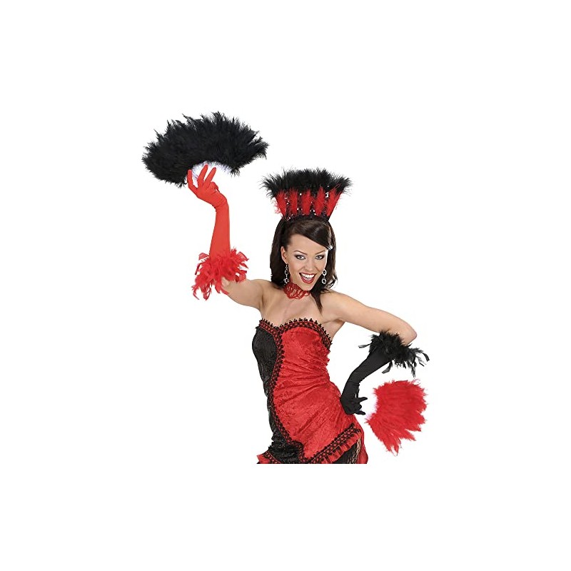 Feather Fan Red Accessory for Fancy Dress