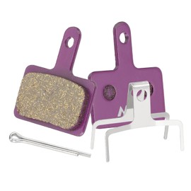 sourcing map Disc Brake Pad 1.22" x 1.38" Semi-Metallic Resin Bike Brake Pads with Spring and Pin for BB7 M355 M446 M640 Mountain Road Bikes, Purple