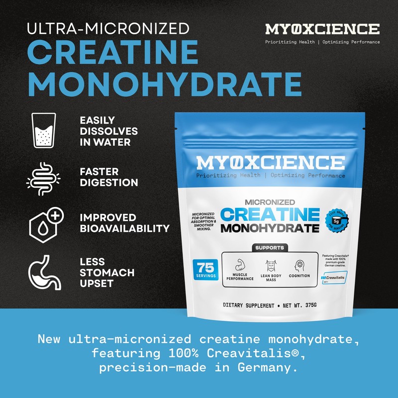 MYOXCIENCE Micronized Creavitalis Creatine | The World’s Purest Micronized Form