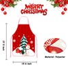 Qpout 2 Pack Christmas Aprons for Women Men, Funny Christmas