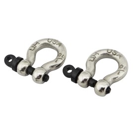 Hot Racing ACC808X08 1/10 Scale Aluminum chrome Tow Shackle D-Rings (2)