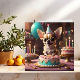 Chihuahua Birthday Card 147 x 147mm