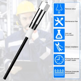 ITULCYO Powered Anode Rod for Water Heater(40-89 Gallon Tank) Electric Anode Rod Made of Titanium,25-Year Warranty，Anti-Rust, Anti-Corrosion, Reduce Scale,Water Heater Anode Rod Powered Anode Rod