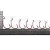 CAJOAUIS 100Pcs Offset Worm Fishing Hooks Red Jig Fish Hooks