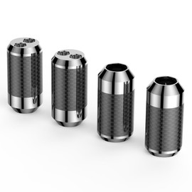 Tertullus Pack of 4 High End Splitter Speaker Cable Y Splitter Carbon Fibre Black for Cables up to Diameter 16.0 mm x 2 Outputs