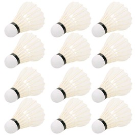 Badminton Shuttlecocks Goose Feather High Speed Badminton Balls for Indoor Outdoor Sports Training Exercise(12pcs)