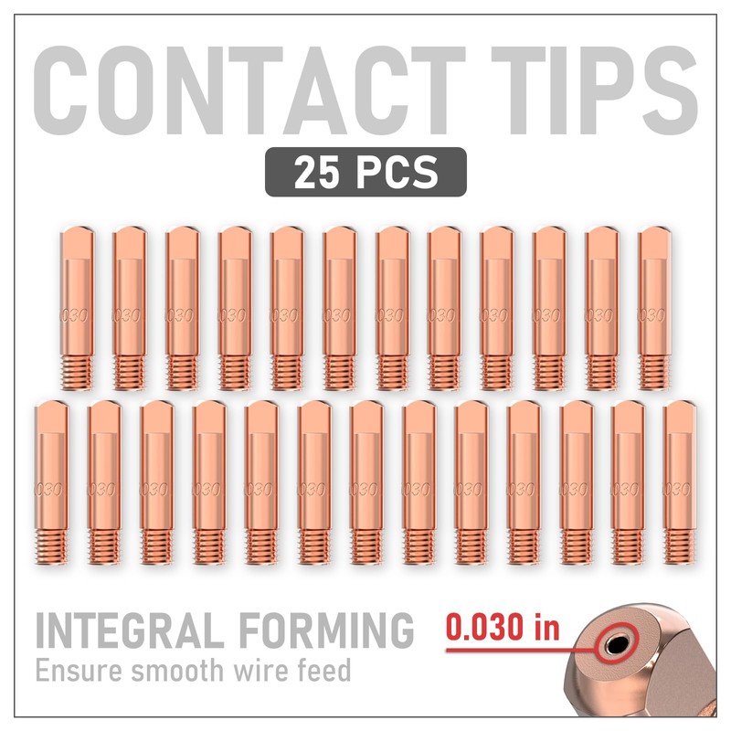 YESWELDER 25-pk MIG Welding Contact Tip 11-30 (0.030") for Lincoln