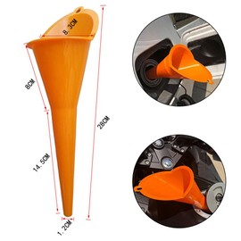 2 Pieces Filling Funnel Set, 28 cm Funnel, Filling Funnel, Filling Aid, Oil Funnel Set, Universal Car Funnel, Long Spout, Niversial Car Petrol Fuel Funnel with Removable Outer
