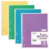 Mead Spiral Notebook, 4 Pack, 1-Subject, Wide Ruled Paper, 7-1/2"