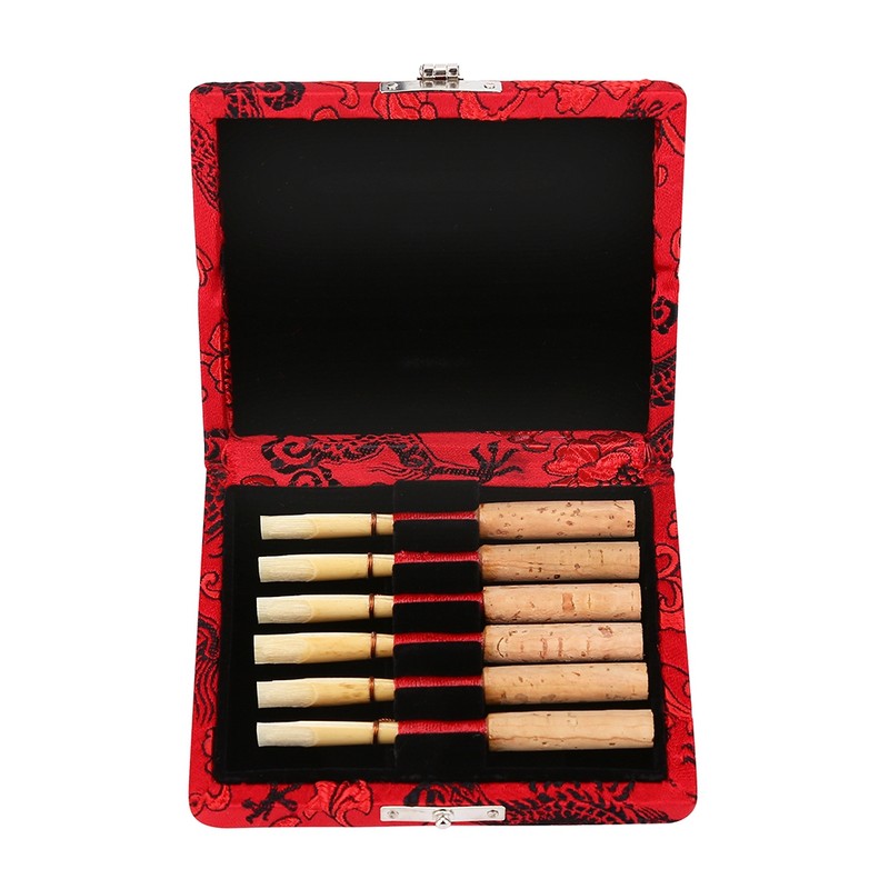 Wooden Silk Cloth Cover Reed Case Holder Storage Box for