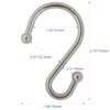 Metal Shower Curtain Hooks, Set of 12, Rust Proof Shower