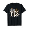 I Asked I Said Yes Engagement Reveal Announcement Matching T-Shirt