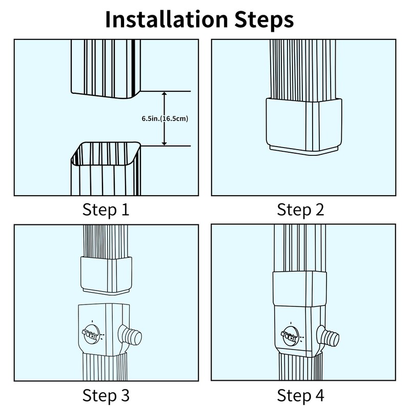 Downspout Diverter, Rainwater Diverter Fits for 3"x4" Oversize Downspout and