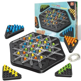 Triggle Game with Rubber Bands, Brain Games Triggle, Triggle Rubber Band Game, Board Games Triangle, Chains Triangle Game, Triggle Board Game, Triggle Game Chain Triangle Chess Game, Triggle Game