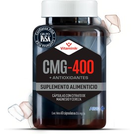 Citrato de Magnesio 400mg con Cereza – 60 Cápsulas | Alta Absorción | Apoyo Muscular y Óseo | AISSA VITAMINICA