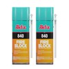 Akfix 840 Fire Block Spray Foam (2x12 Oz.)- Orange Color