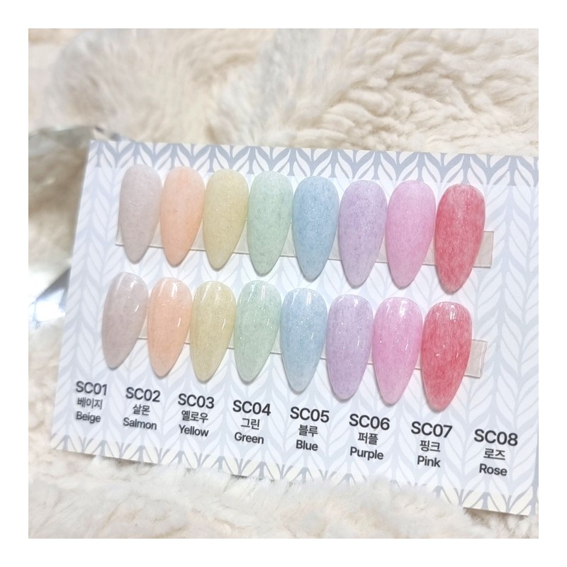 Glitter Snowflake Knit Velvet Gel Handmade Nail Tip - Petit
