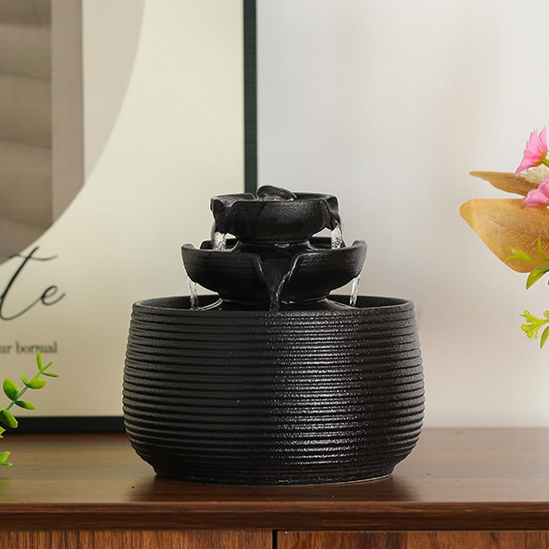 Outdoor and Indoor Water Feature Fountain Waterfall Tabletop Desktop mini