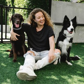 LOS ANDES Dog Chain Collar Metal Martingale Collar No Pull Dog Slip Collar Anti Chew Training Collar Chrome Plated Double Link Dog Collar for Large Small Medium Dogs