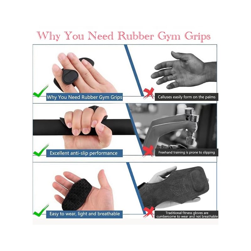 Non-Slip Gym Grips for Men and Women,Weight Lifting Hand Grips