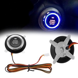 laffoonparts Smart RFID Push Engine Start Button kit & Keyless Entry Starter Systems to One Touch Start Car, Botón de Encendido para Auto, Upgrades Key Start for Most DC12V Cars