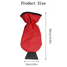 Ice Scrapers for Car Windshield, CAVLA Car Windshield Snow Scraper with Gloves, Waterproof Snow Scraper Glove with Thick Fleece Lining, Cars Snow Brush for Window Windshield (Red)