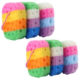 6 Pcs Sponges Bath, Bath Sponge, Body Sponge, Shower Sponge, Kid Sponges for Bath Exfoliating Sponge Body for Men Women Shower Sponges for Cleaning Exfoliating Body