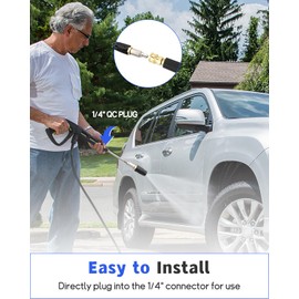 Nahntaipy Adjustable Downstream Soft Wash Nozzle Fits for Pressure Washer Machines 3-7 GPM, Twist Nozzle 0 to 60°Spray Pattern, Adjustable Clean Up to 50 Feet