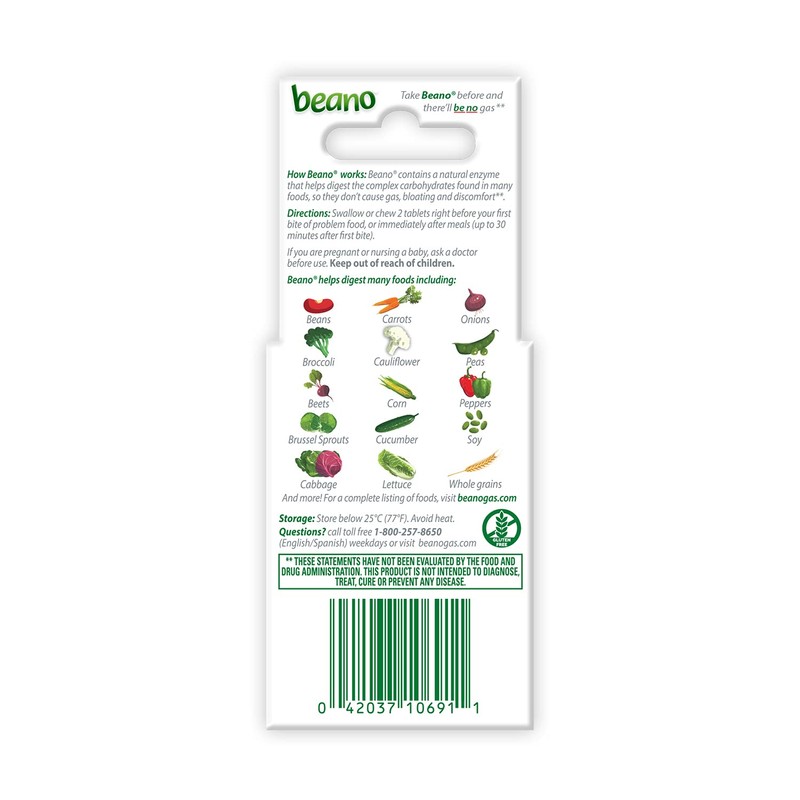 beano To Go Gas Prevention, Food Enzyme Dietary Supplement, Help