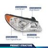 PIT66 Headlights Assembly Pair w/o Bulbs Compatible with Hyundai Elantra