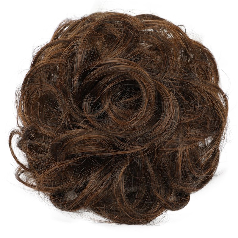 HMD Messy Bun Hair Piece Wavy Curly Scrunchies for Women