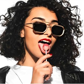 No Name Ltd Hexagon Sunglasses, Retro Vintage Design, Silver Alloy Frame, Oversized Polygon Lenses, Polarised, Unisex