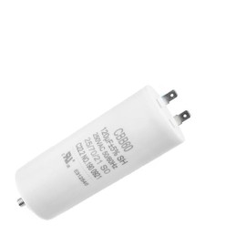 1piece CBB60 120 uF 250v AC 50/60Hz ± 5% Capacitor Double Insert Cylinder Bottom with nut forAC Motor Run/Fan Start and Cool/Air Conditioner etc.