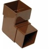 FLOPLAST 65mm Square Downpipe 92.5 Degree Offset Bend - Brown