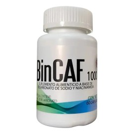Kit Con 2 Bincaf 1000mg 5mg Vitamina B3 60 Capsulas Desacaf Sabor Natural