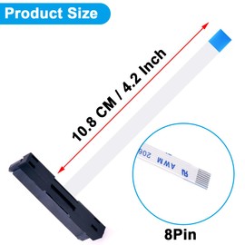 ZHUROUPU 14 Pcs SATA Hard Drive HDD Connector Cable Replacement for HP 15s-dy 15s-du 15s-GR 15 -DW 15s-dy0005TX 15S-DU1004TX DD0G75HD011 (Black) Incl.Removal Tools Kit