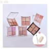 BE AUBE Mix Touch Cheek Palette with Brush and Puff Set 4items, Color 1#$%Color 2:05 Sand Beige-01 Warm Mix