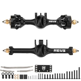 MEUS RACING 5mm ISO V2 TRX4M Axles with Adjustable Servo Mount for TRAXXAS 1/18 TRX4M RC Crawler (Black)