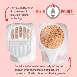 Northern Salt Heat Negative 30 Degree Melter Calcium Chloride Blend 12 lb Ice Melt Jug Fast Acting Deicer Ice Melt for Driveways, Sidewalks, Parking Lots