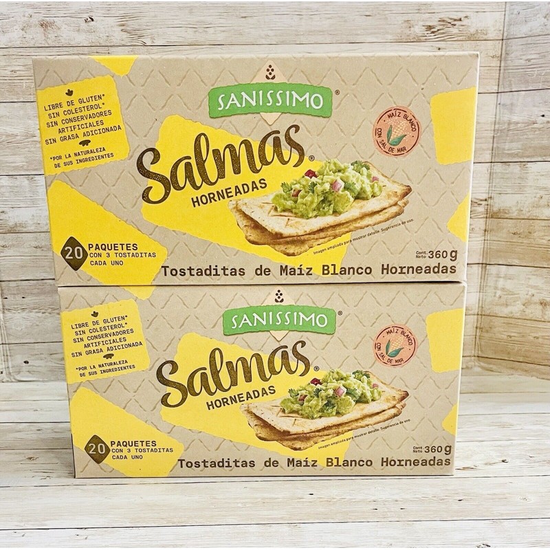 sanissimo 4x Salmas Horneadas Baked Corn Crackers Sanissimo pack of
