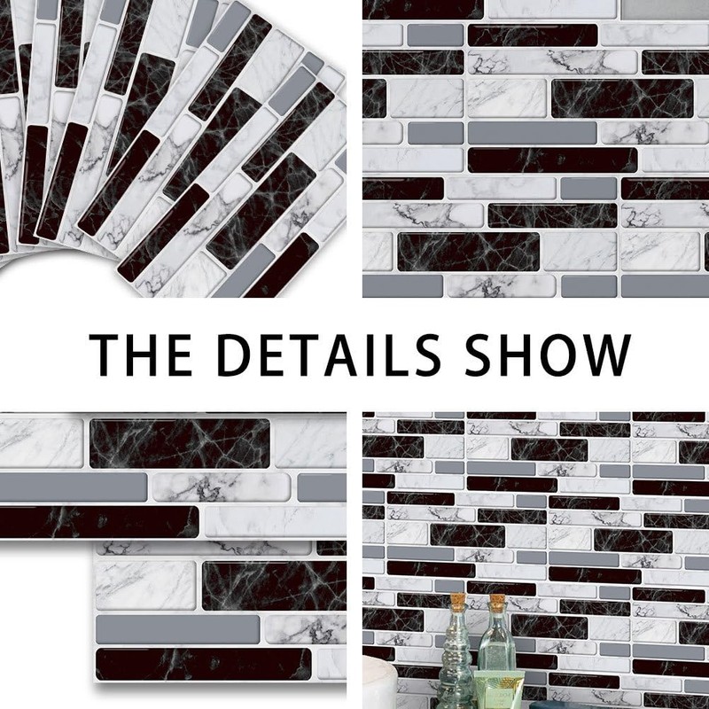 9 Unids Autoadhesivo Azulejo de La Pared Mosaico Pegatinas de
