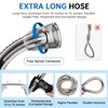 G-Promise 70 Inch Stainless Steel Long Shower Hose, Flexible and