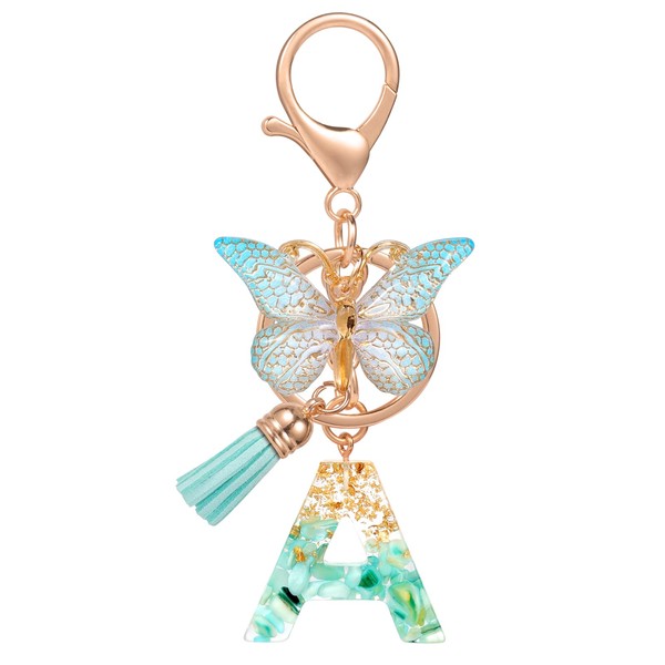 MWOOT Letter Keychain Initial Letter Key Chain, Alphabet Resin Key