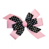 WD2U Girls 4.5" Black Dotted Grosgrain Boutique Hair Bow French