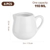 Luxshiny 6pcs Mini Creamer Jug: Ceramic Milk Jug Sauce Cup
