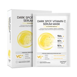 OOTD Mascarilla Hidratante Revitalizante Con Vitamina C (10 Unidades) - Mascarilla Facial Coreana Para Un Tono De Piel Uniforme Y Radiante.           