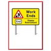 Work Ends. Happy Retirement. Fun Road Sign Retirement Card
