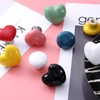 sourcing map 2 Packs Ceramic Drawer Knobs, Heart-Shaped Dresser Pulls,